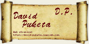 David Puketa vizit kartica